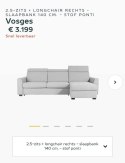 Narożnik Vosges z funkcją spania stelaż 160 cm+ materac, wybór tapicerki