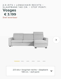 Narożnik Vosges z funkcją spania stelaż 160 cm+ materac, wybór tapicerki