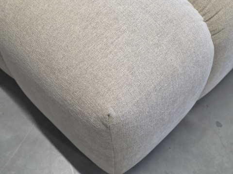Narożnik w kształcie litery L BOCCA LOUNGE (265 x 162 cm, lewy) – beżowa tkanina strukturalna, pikowany