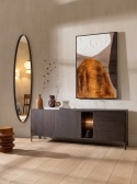 Owalne Lustro Ścienne MIA 190x38 cm w Ramie Brąz / Brąz – COCOmaison