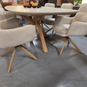 [od ręki] Stół do jadalni Himalaya 210 x 120 cm – owalny blat ceramiczny, dębowa podstawa (Henders & Hazel)