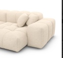 Sofa 4-osobowa CASSINO LOUNGE (255 cm) – beżowa tkanina strukturalna, pikowana forma