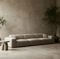 Sofa 4-osobowa MILANO LOUNGE (251 cm) – welur ciemny beż, niski profil