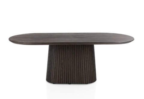 [od ręki] Stół jadalniany z litego dębu RAVELLO 210 x 120 cm – kolor Basalt, powłoka Platinumlak | Henders& Hazel