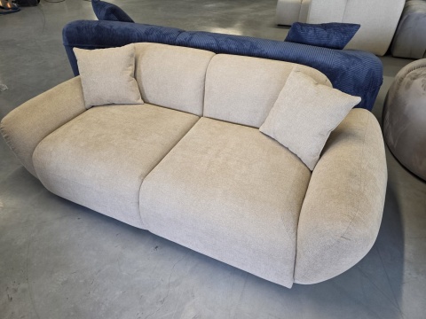 Sofa 2-osobowa NORA LOUNGE (180 cm) – tkanina strukturalna, kolor beżowy