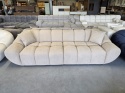 Sofa 4-osobowa MIRA LOUNGE (265 cm) – beżowa tkanina strukturalna, łagodny profil