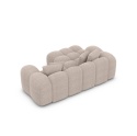 Narożnik w kształcie litery L VEGA LOUNGE Studio (191 x 160 cm) – beżowa tkanina strukturalna, obły design