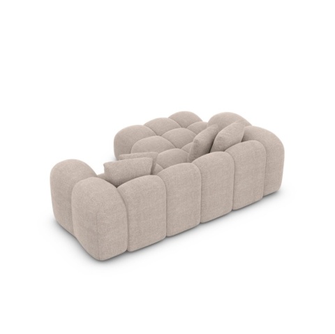 Narożnik w kształcie litery L VEGA LOUNGE Studio (191 x 160 cm) – beżowa tkanina strukturalna, obły design