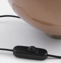 [na zamówienie] Lampa stołowa COCOmaison ABBY 33 cm - szklana, jasnobrązowa ze złotą podstawą, ściemniana