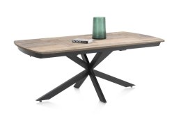 [defekt, od ręki] Rozkładany Stół Jadalniany PAVALON 200-278 cm - Blat HPL Primo Laminato Driftwood - Centralna Noga Designerska
