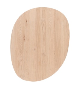 Stół do jadalni owalny Trenton 150x120 cm – fornir dębowy naturalny, centralna noga