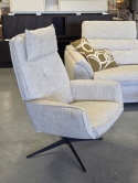 [od ręki] Fotel rozkładany z funkcją relaks SALERNO (75 cm) – tkanina bouclé Lutton