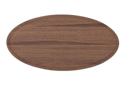 [defekt] Stolik kawowy prostokątny BRIANZA 130 × 65 cm Xooon – fornir orzechowy, metalowy stelaż Steelbrown