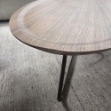 [defekt] Stolik kawowy prostokątny BRIANZA 130 × 65 cm Xooon – fornir orzechowy, metalowy stelaż Steelbrown