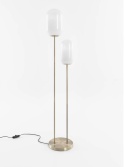 Lampa podłogowa /COCOmaison MILKY – szklane klosze z gradientem i złoty metal (wysokość 165 cm)