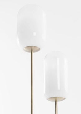 Lampa podłogowa /COCOmaison MILKY – szklane klosze z gradientem i złoty metal (wysokość 165 cm)