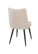 [od ręki] Krzesło do jadalni HESTER – mikrofibra, kolor beżowy / kremowy (Beige / Creme)