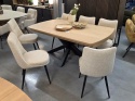 [od ręki] Krzesło do jadalni HESTER – mikrofibra, kolor beżowy / kremowy (Beige / Creme)