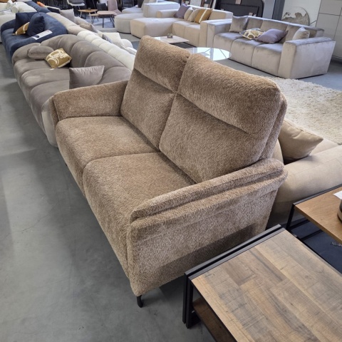 [od ręki] Sofa 2,5-osobowa CORK (185 cm) – sprężyny kieszeniowe, tkanina chenille Valencia ciepły beż / koper
