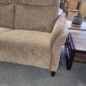 [od ręki] Sofa 2,5-osobowa CORK (185 cm) – sprężyny kieszeniowe, tkanina chenille Valencia ciepły beż / koper