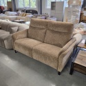 [od ręki] Sofa 2,5-osobowa CORK (185 cm) – sprężyny kieszeniowe, tkanina chenille Valencia ciepły beż / koper