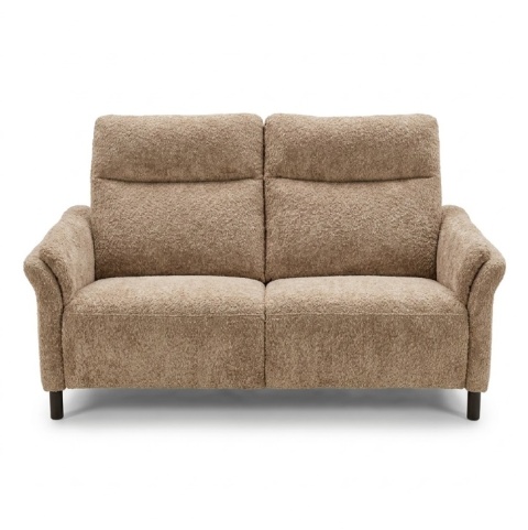 [od ręki] Sofa 2,5-osobowa CORK (185 cm) – sprężyny kieszeniowe, tkanina chenille Valencia ciepły beż / koper