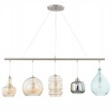 Lampa wisząca Brooklyn IV DUŻE SZKLANE KOLOROWE KLOSZE 120CM