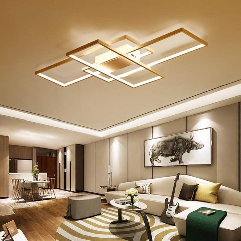 NOWOCZESNA LAMPA LED PLAFON 90W PILOT - ZMIANA BARW ŚWIATŁA ZŁOTY MAT , APLIKACJA BLUETOOTH 85-GD MIK NOWOCZESNA LAMPA LED PLAFON 90W PILOT - ZMIANA BARW ŚWIATŁA ZŁOTY MAT , APLIKACJA BLUETOOTH 85-GD MIK
