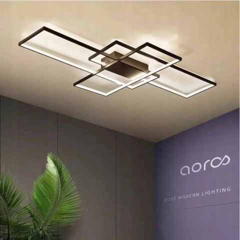 NOWOCZESNA LAMPA LED PLAFON 90W ZMIANA BARW ŚWIATŁA CZARNY MAT , APLIKACJA BLUETOOTH 34-BK MIK NOWOCZESNA LAMPA LED PLAFON 90W ZMIANA BARW ŚWIATŁA CZARNY MAT , APLIKACJA BLUETOOTH 34-BK MIK