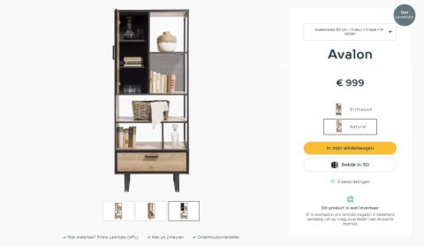 Regał H&H Avalon/ Avalox H&H Natural