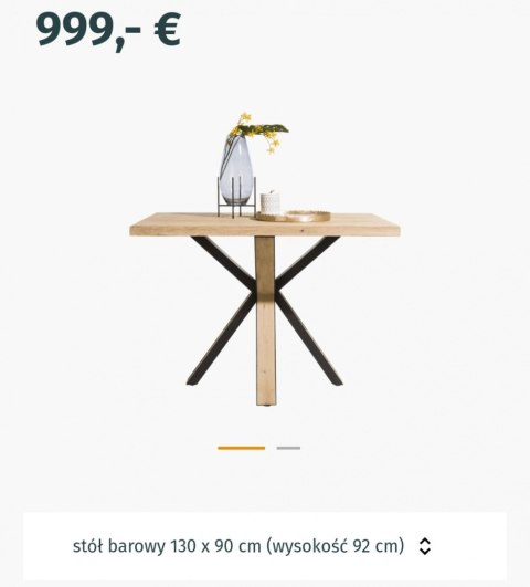 Stół barowy/ stół pod hokery Happy at Home Ovada Stół barowy/ stół pod hokery Happy at Home Ovada