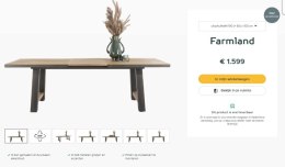 Stół rozkładany Hender& Hazel Farmland 190+ 60 x 100 cm