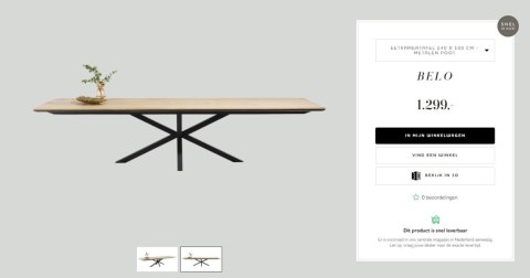 Stół Xooon Belo 240 x 100 cm Stół Xooon Belo 240 x 100 cm