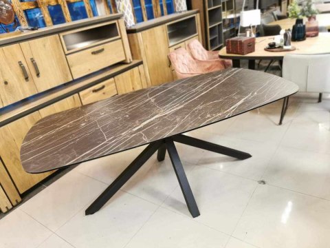 Stół Xooon Montello 200 x 100 cm brown ceramika na szkle hartowanym Stół Xooon Montello 200 x 100 cm brown ceramika na szkle hartowanym