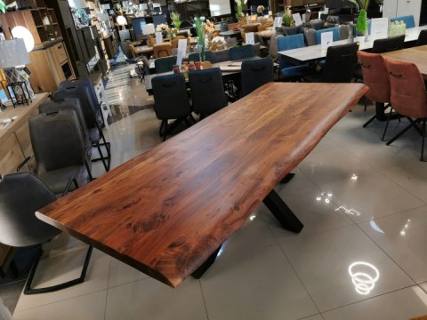 Stół z litego drewna akacji Live Edge 200 x 100 cm Stół z litego drewna akacji Live Edge 200 x 100 cm
