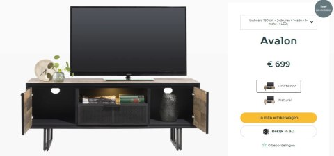 Szafka RTV 150 cm H&H Avalon/ Avalox driftwood Szafka RTV 150 cm H&H Avalon/ Avalox driftwood
