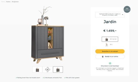 Wysoka komoda H&H Jardin antracyt Wysoka komoda H&H Jardin antracyt