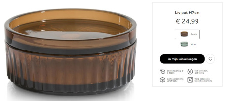 COCOmaison pojemnik szklany z pokrywką Liv h7 brązowy COCOmaison pojemnik szklany z pokrywką Liv h7 brązowy