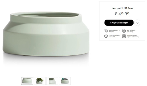 COCOmaison Doniczka ceramiczna Leo S W13cm COCOmaison Doniczka ceramiczna Leo S W13cm