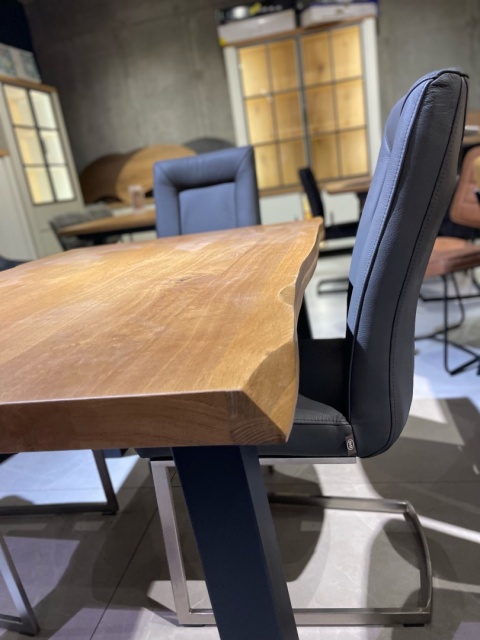 Krzesło H&H Malene Szara skóra naturalna catania komplet 4 szt Krzesło H&H Malene Szara skóra naturalna catania komplet 4 szt