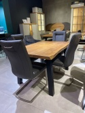 Krzesło H&H Malene Szara skóra naturalna catania komplet 4 szt