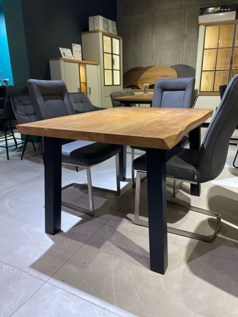 Krzesło H&H Malene Szara skóra naturalna catania komplet 4 szt Krzesło H&H Malene Szara skóra naturalna catania komplet 4 szt