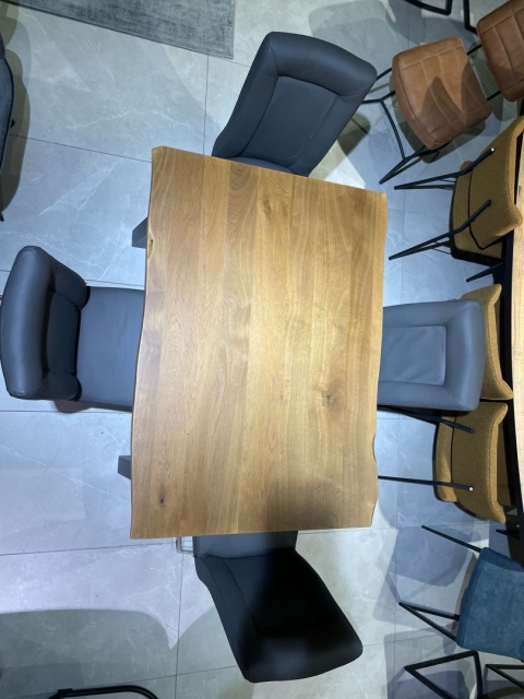 Krzesło H&H Malene Szara skóra naturalna catania komplet 4 szt Krzesło H&H Malene Szara skóra naturalna catania komplet 4 szt