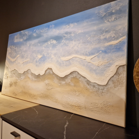 "Muriel" 80 x 150 cm. Obraz akrylowy z elementami 3d. "Muriel" 80 x 150 cm. Obraz akrylowy z elementami 3d.