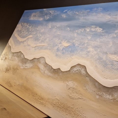 "Muriel" 80 x 150 cm. Obraz akrylowy z elementami 3d. "Muriel" 80 x 150 cm. Obraz akrylowy z elementami 3d.