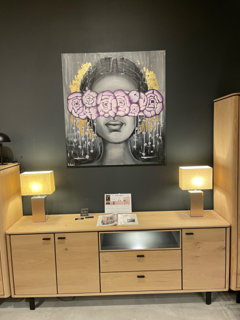 Obraz akrylowy ręcznie malowany w rozmiarze 110x120cm "PEONIA" Obraz akrylowy ręcznie malowany w rozmiarze 110x120cm "PEONIA"