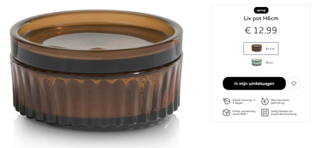 COCOmaison pojemnik szklany z pokrywką Liv h6 brązowy COCOmaison pojemnik szklany z pokrywką Liv h6 brązowy