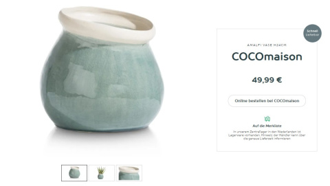 COCOmaison WAZON AMALFI WYS. 24 CM COCOmaison WAZON AMALFI WYS. 24 CM