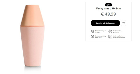 COCOmaison Wazon ceramiczny Fanny dł. wys. 41 cm COCOmaison Wazon ceramiczny Fanny dł. wys. 41 cm