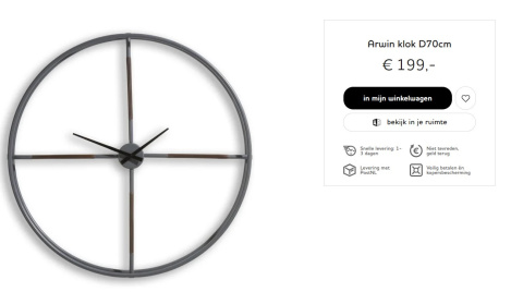 COCOmaison Zegar Arwin śr.70cm COCOmaison Zegar Arwin śr.70cm